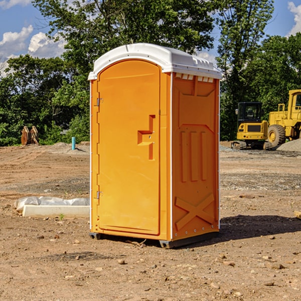 how often are the portable restrooms cleaned and serviced during a rental period in Boscobel